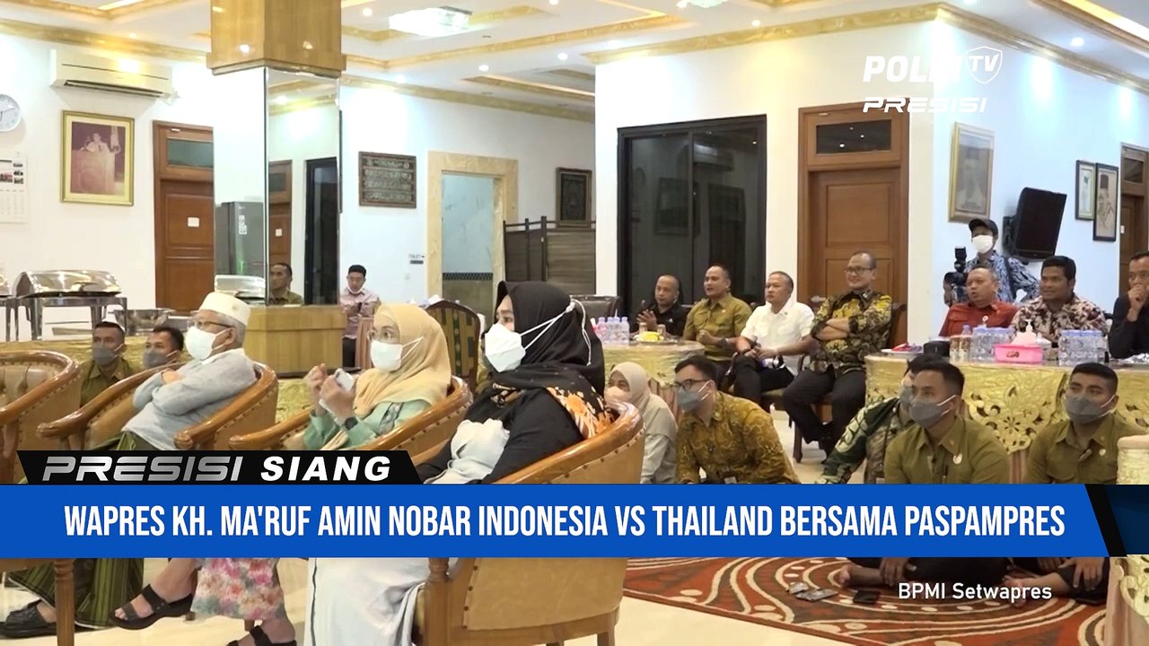 Wapres Nobar Laga Timnas VS Thailand Di Rumah Pribadi