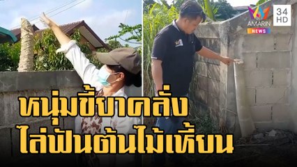 หนุ่มขี้ยาฟันต้นมะละกอข้างทางล้มเกลี้ยง ตร.จับแล้วก็ปล่อย | ข่าวเที่ยงอมรินทร์ | 30 ธ.ค.65
