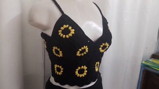 Cách móc áo họa tiết ô vuông đơn giản _ Granny square crochet top