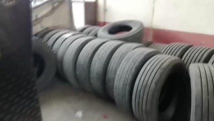 Düzenlenen kaçakçılık operasyonda 34 tır lastiği ele geçirildi