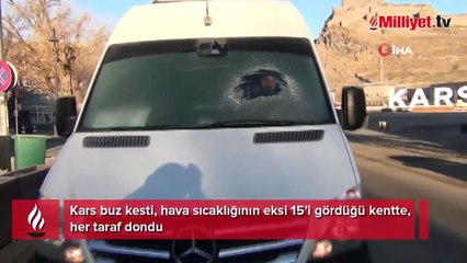 Kent buz kesti! Termometreler eksi 15’i gösterdi