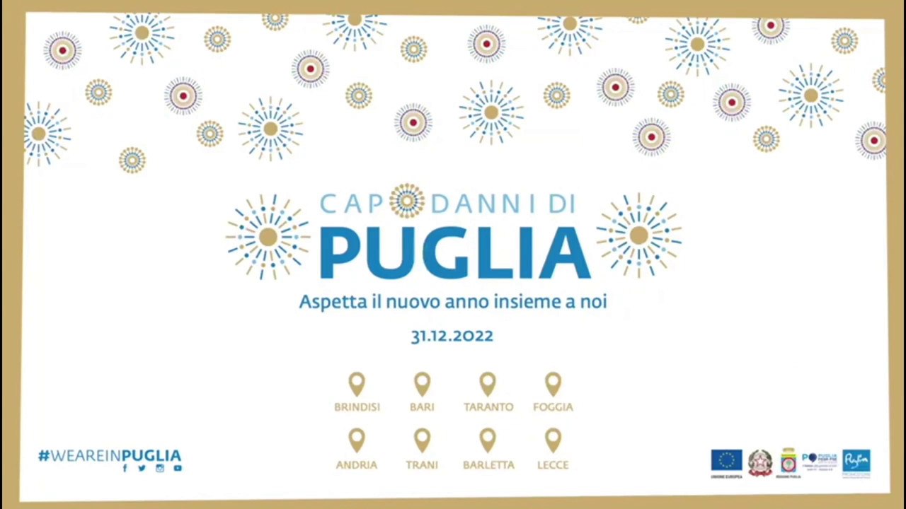 Emiliano "Con i Capodanni di Puglia sinergia tra Regione e i Comuni"
