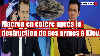 Macron ne supporte plus de voir ses armes détruit en Ukraine.