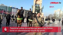 Taksim'de Atlı Polisler yılbaşı öncesi devriye gezdi