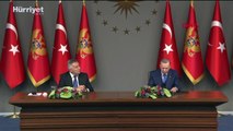 Cumhurbaşkanı Erdoğan, Karadağ Cumhurbaşkanı Milo Cukanoviç ile ortak basın toplantısı düzenledi