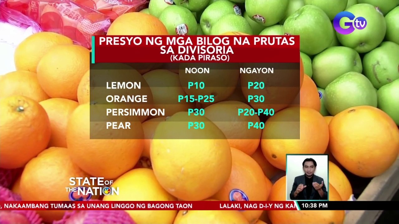 Presyo ng ilang bilog na prutas, dumoble na | SONA
