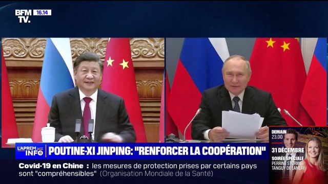 Vladimir Poutine et Xi Jinping ont eu un entretien par visioconférence pour améliorer leur coopération stratégique