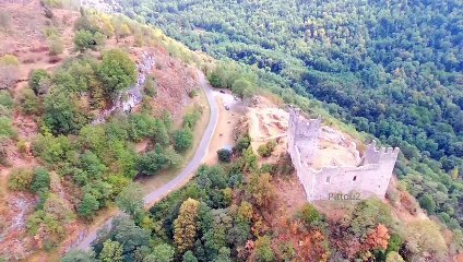 Le château de Miglos vue d'en haut
