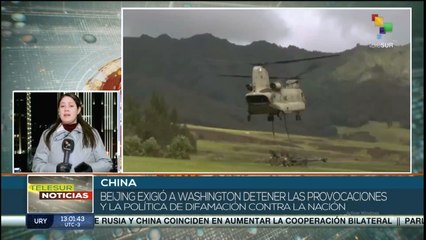 China exigió a EE.UU. detener las provocaciones y política de difamación
