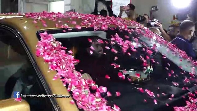 Grand Welcome Of Anant Ambani And Radhika Merchant With Family At Mumbai Airport Post Their Engagement At The Darbar Of Lord Shrinathji At Nathdwara