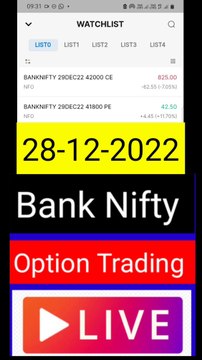 600/- Today Profit Scalping Trading Banknifty Option Trading Live Video - 28-12-2022