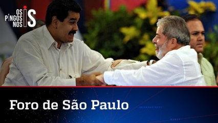 Maduro ao lado de Lula na posse