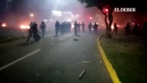 Enfrentamientos durante el paro cívico en Santa Cruz