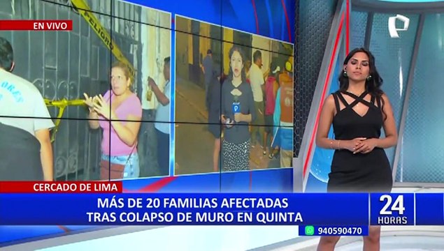 Cercado de Lima: más de 20 familias afectadas tras colapso de muro en quinta