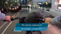 Ciclista expone cómo no hay respeto para los peatones en ciclovía