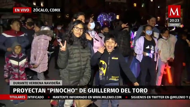 ¡Luces, cámara, acción! Proyectan la película 'Pinocho' en el Zócalo de CdMx