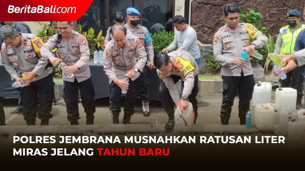 Polres Jembrana Musnahkan Ratusan Liter Miras Jelang Tahun Baru