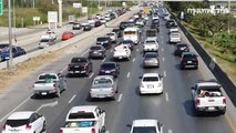 สภาพการจราจรวันสิ้นปี 2565 ปชช.ทยอยเดินทางกลับภูมิลำเนา รถเต็มทุกช่องทาง