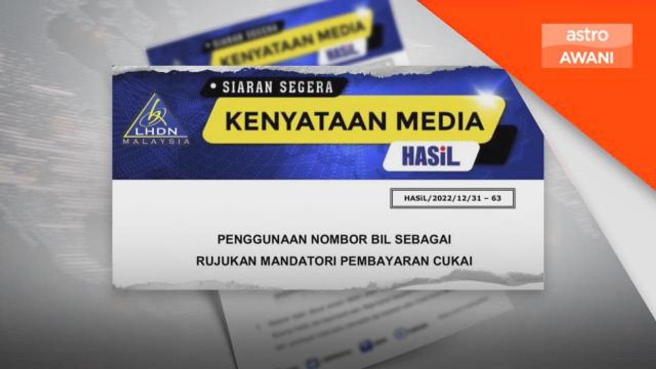 'Nombor Bil' | dijadikan mandatori mulai esok - LHDN
