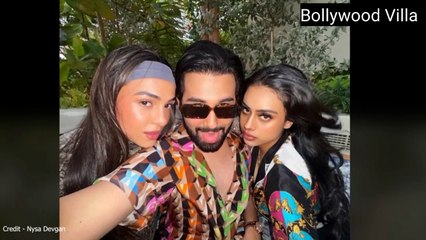 Kajol daughter nysa devgan with boyfriend on new year celebration in dubai
