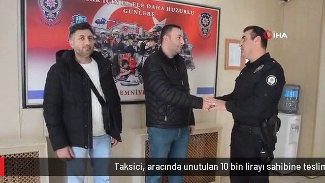 Taksici, aracında unutulan 10 bin lirayı sahibine teslim etti