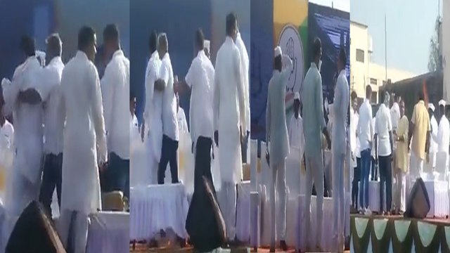 ಕುರ್ಚಿಗಾಗಿ ವೇದಿಕೆ ಮೇಲೆ ಕಿತ್ತಾಡಿಕೊಂಡ ಕಾಂಗ್ರೆಸ್ ನಾಯಕರ ವಿಡಿಯೋ ವೈರಲ್ | *Karnataka | OneIndia Kannada