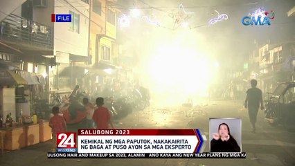 Kemikal ng mga paputok, nakakairita ng baga at puso, ayon sa mga eksperto | 24 Oras Weekend