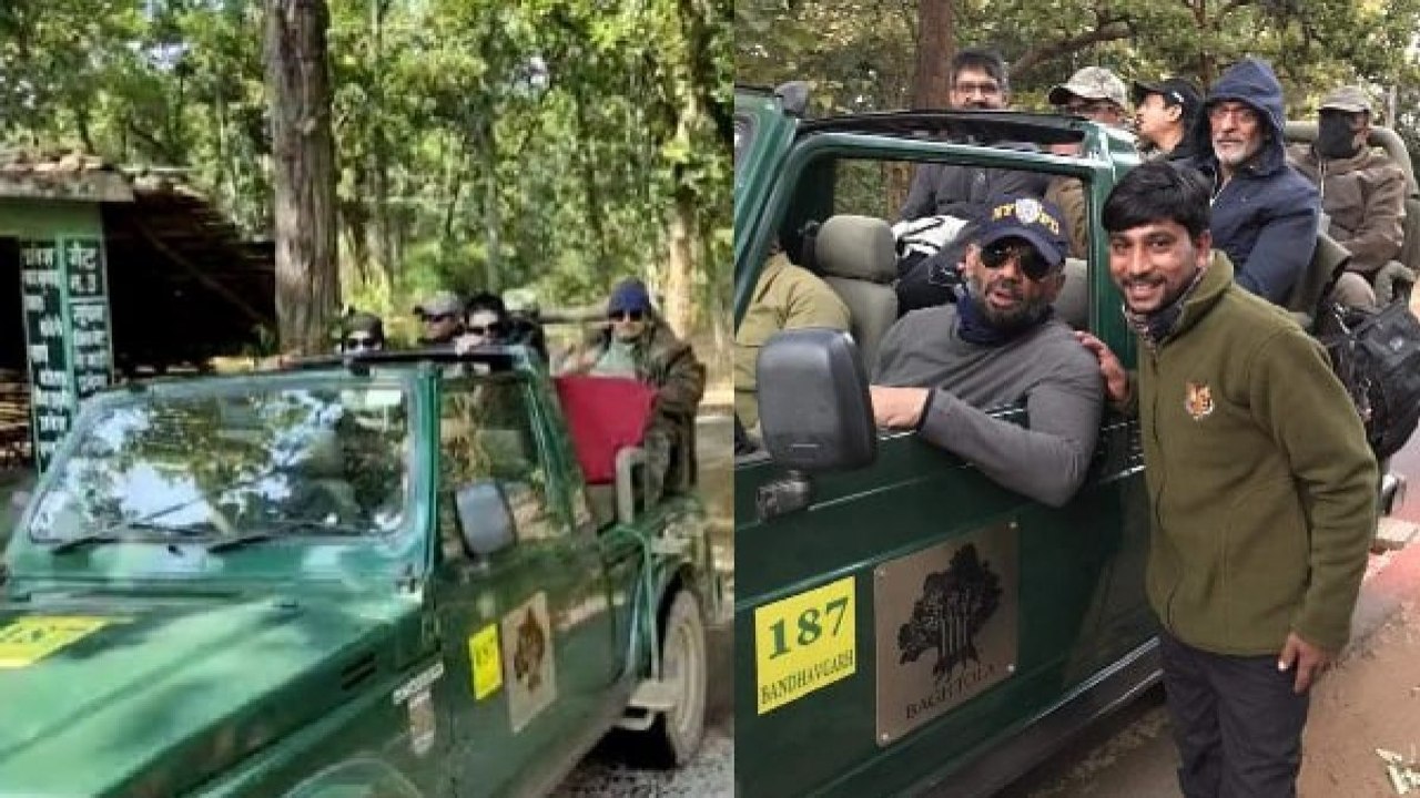 बांधवगढ़ टाइगर रिजर्व की खूबसूरती ने जीत लिया सुनील शेट्टी का दिल, जंगल सफारी का उठाया लुत्‍फ