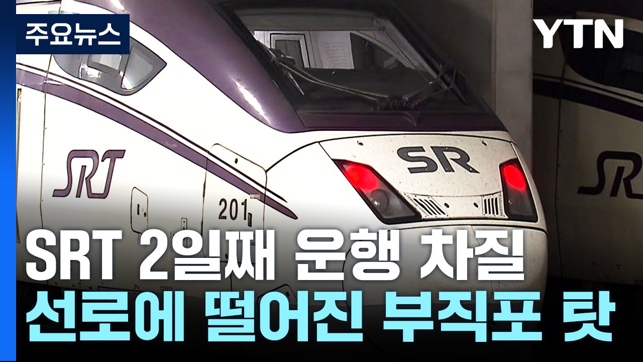 SRT 열차 이틀째 운행 차질...선로에 떨어진 부직포 탓 / YTN