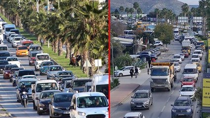 Bodrum'da yılbaşı kalabalığı! Son 24 saatte 15 bin araç ilçeye giriş yaptı