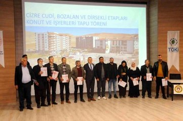 Cizre'de terör mağduru bin 112 kişi tapularına kavuştu