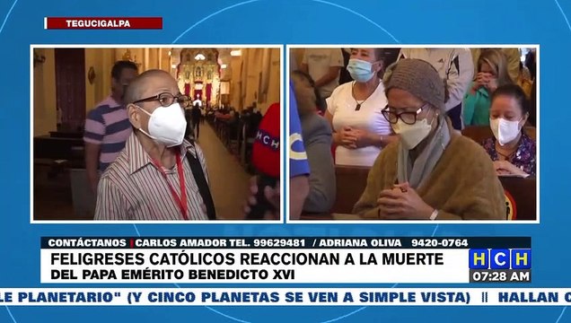 Honduras: Feligreses católicos lamentan fallecimiento del Papa Emérito Benedicto XVI