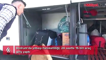Bodrum'da yılbaşı hareketliliği; 24 saatte 15 bin araç giriş yaptı