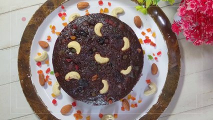 Download Video: बिना अंडे बिना ओवेन केक || Eggless Plum cake || No Oven  No EGG Cake