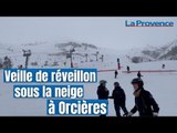 Orcières Merlette : veille de réveillon sous la neige pour les skieurs