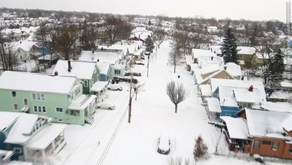 Buffalo: Stunning, snowy aftermath of deadly blizzard captured by drone