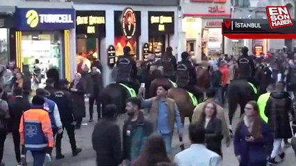 İstiklal caddesinde yılbaşı yoğunluğu