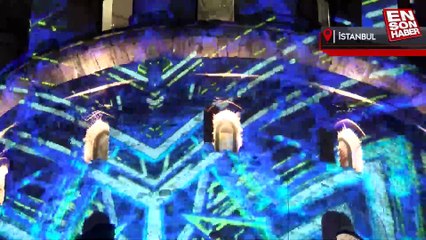 Yeni yıl için Galata Kulesi’nde görsel şov