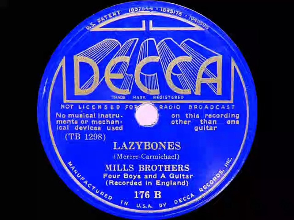1934 Mills Brothers Lazybones