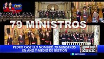 Sucedió en el 2022: Pedro Castillo nombró a 79 ministros en 495 días de gobierno