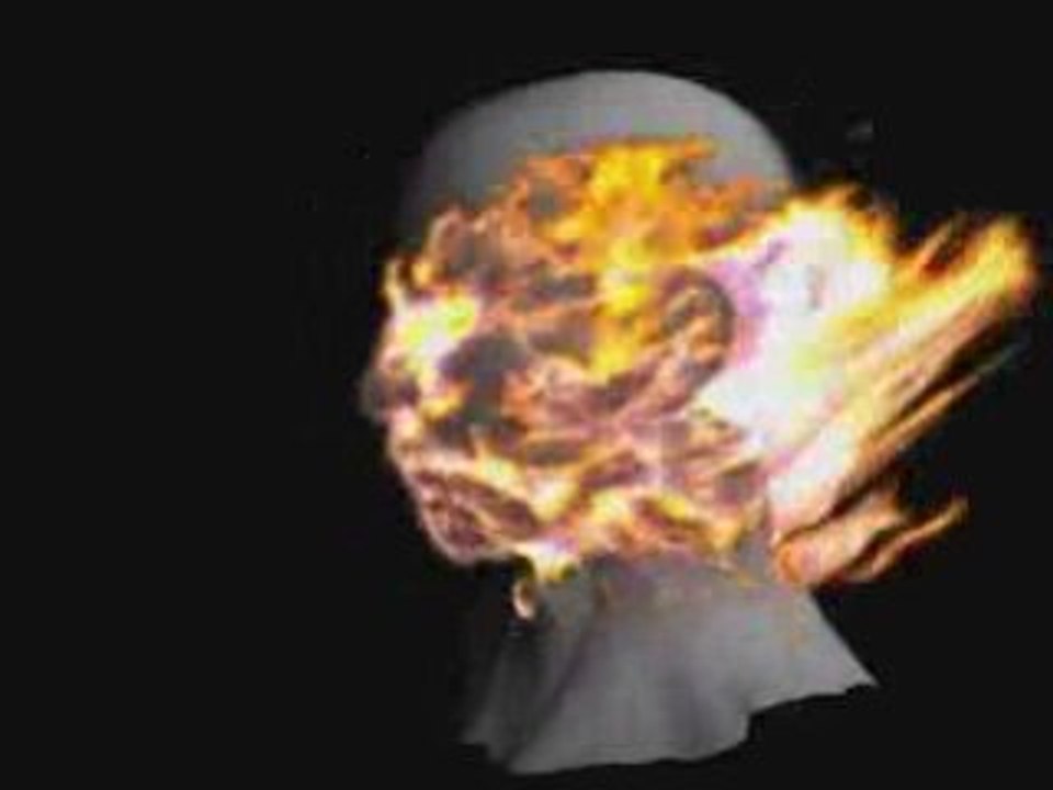 Face burn - FumeFX shot