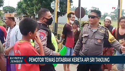 Pemotor Tewas Ditabrak KA Sri Tanjung di Perlintasan Tanpa Palang Pintu