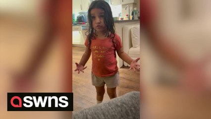 Hilarious moment 'diva' toddler confronted her mum for not being given fresh milk