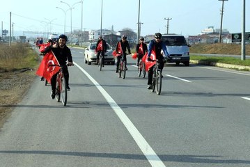 Sarıkamış şehitleri için pedal çevirdiler