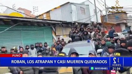 Puno: PNP rescata a tres delincuentes que estaban a punto de ser quemados por los pobladores