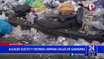 La Victoria: alcalde electo y vecinos limpiaron calles llenas de basura en Gamarra