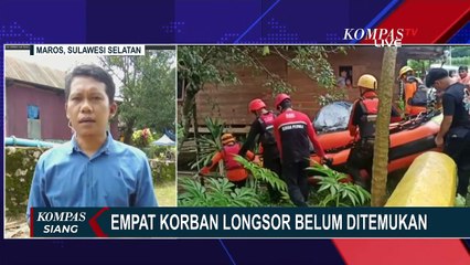 Скачать видео: Proses Pencarian 4 Korban Longsor di Maros Terkendala Derasnya Arus Sungai!