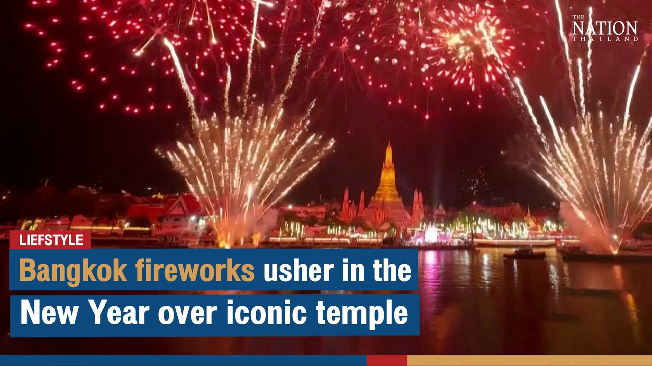 Bangkok fireworks usher in the New Year over ic...