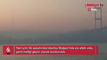 İstanbul Boğazı yoğun sis nedeniyle gemi trafiğine kapatıldı