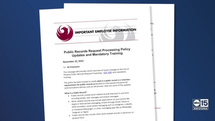 ABC15 investigation forces Phoenix to update record policy, train 14k workers